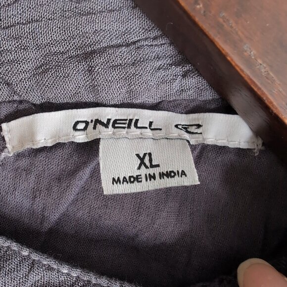 O'Neill Women's Slate Purple Issa Woven Boho Halter HI-Lo Dress Crochet, Size XL - Picture 6 of 9